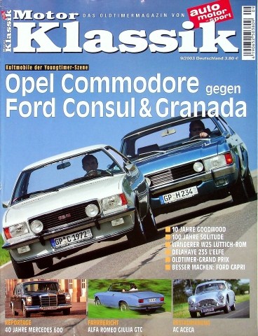 Deckblatt Motor Klassik (09/2003)